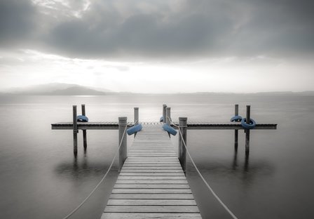 Pier fotobehang Lake Zug