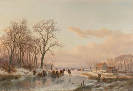 Bevroren vaart fotobehang Rijksmuseum