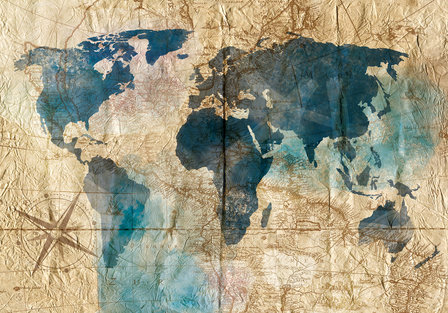 Wereldkaart fotobehang Map