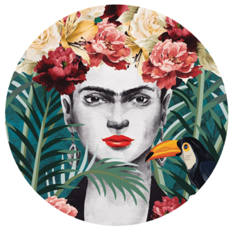 Behangcirkel Frida Kahlo Tropical