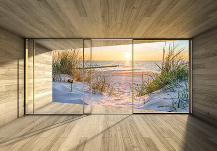 3D behang Strand en Zee