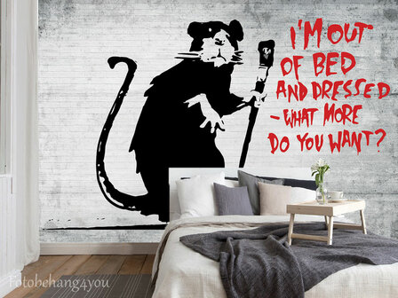 I&#039;m Out of Bed fotobehang Banksy