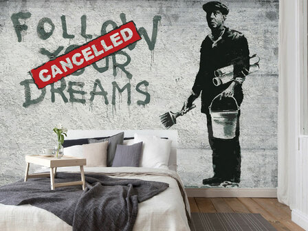 Follow Your Dreams fotobehang Banksy