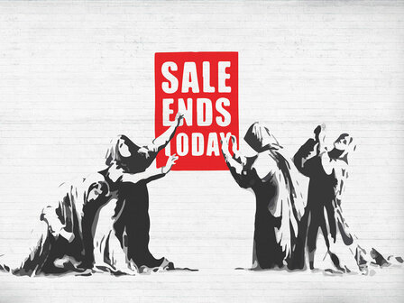 Sale Ends Today fotobehang Banksy