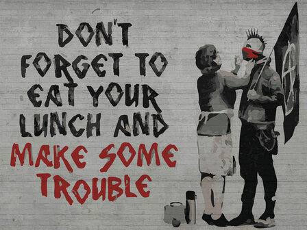 Eat Your Lunch fotobehang Banksy