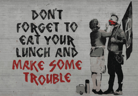 Eat Your Lunch fotobehang Banksy