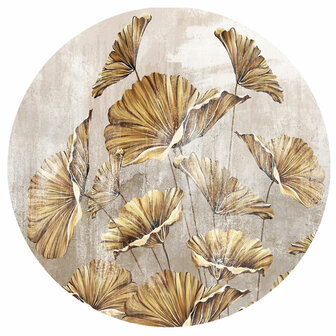 Behangcirkel Gouden bladeren
