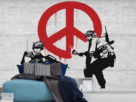 CND Soldiers fotobehang Banksy