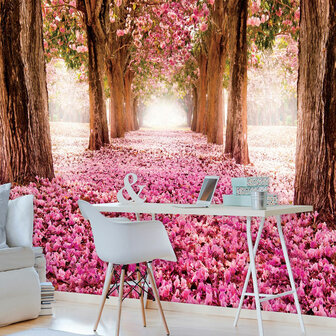 Bloesembomen fotobehang - roze