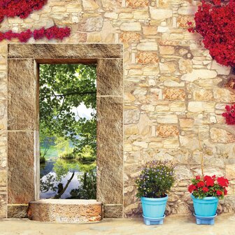 Bloemenmuur 3D fotobehang Bougainville