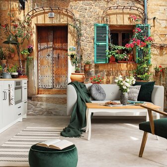 Straatje in Toscane fotobehang