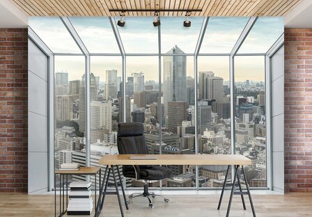 City skyline 3D fotobehang