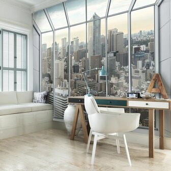 City skyline 3D fotobehang