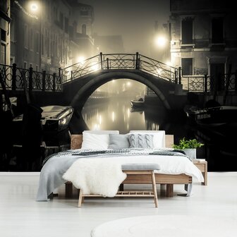 Veneti&euml; fotobehang bij nacht