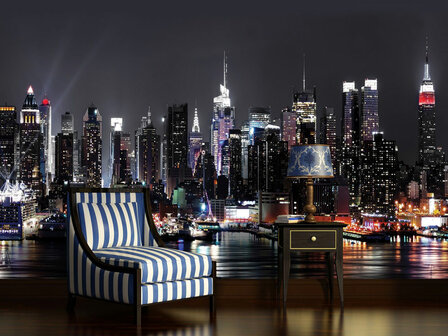 New York fotobehang at Night
