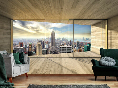 New York Fotobehang 3D zicht