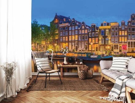 Amsterdamse gracht fotobehang