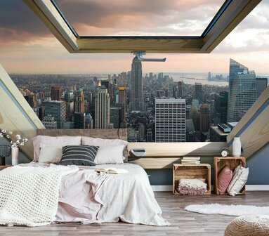 Dakraam fotobehang New York
