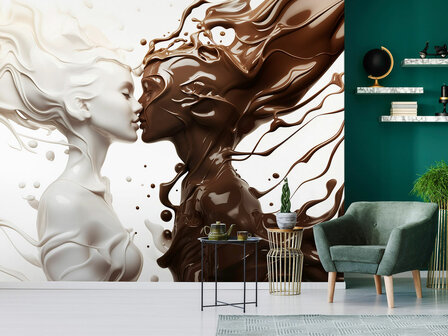 Chocolate Kiss fotobehang