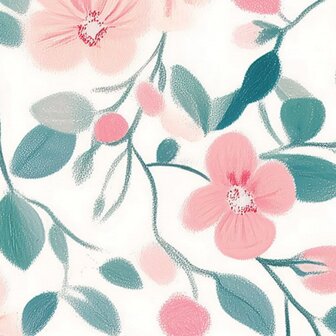 Roze bloemetjes fotobehang