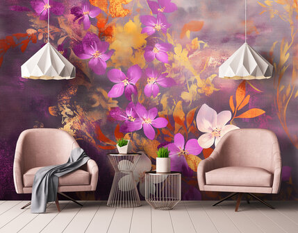Bloemen fotobehang Purple Flowers