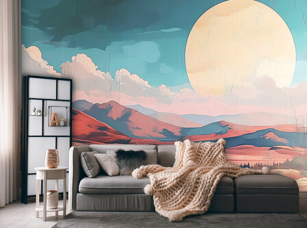 Landschap fotobehang Desert Painting