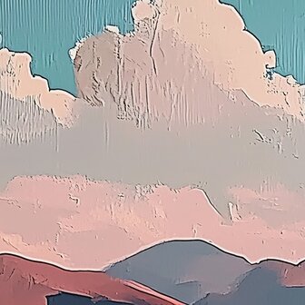 Landschap fotobehang Desert Painting