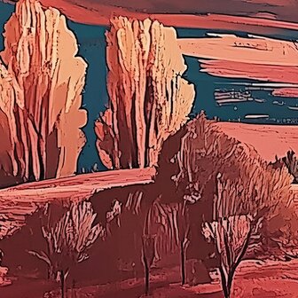 Landschap fotobehang Desert Painting