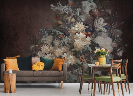 Vintage Bloemen fotobehang 