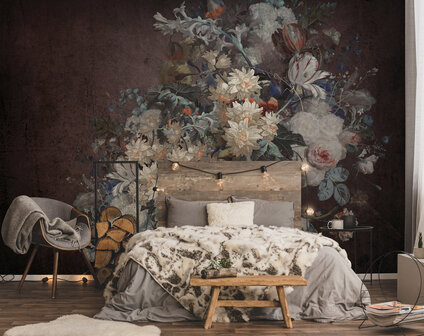 Vintage Bloemen fotobehang 