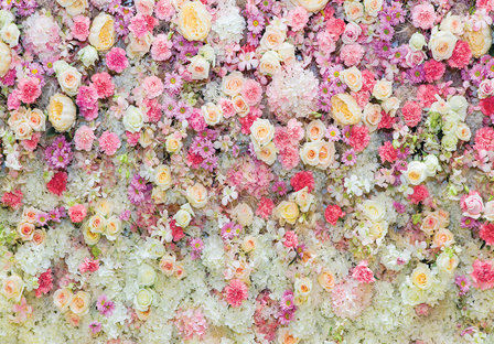 Bloemen fotobehang Bloemenmuur