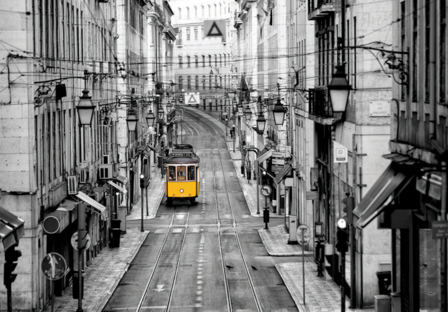 Tram Lissabon fotobehang