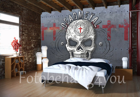 Dead metal Skull behang Alchemy Official