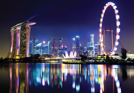 Singapore skyline fotobehang