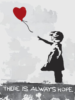 Balloon Girl fotobehang Banksy