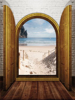 Deuren Strand fotobehang 3D