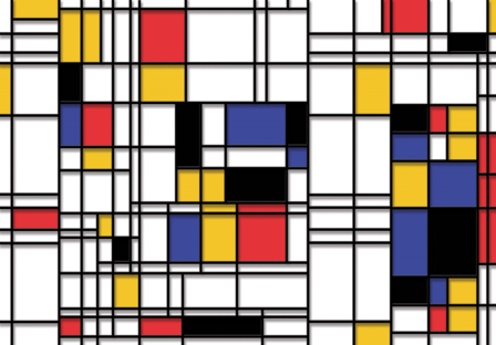 Piet Mondriaan behang