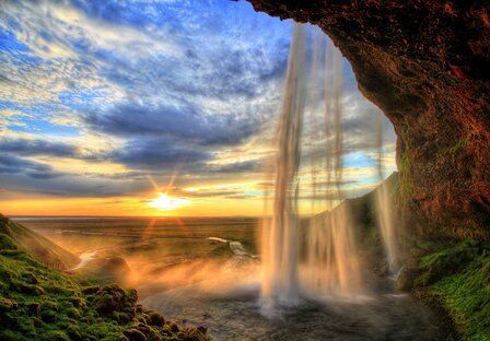 Seljalandfoss waterval behang