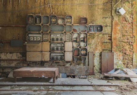 Industrieel fotobehang Stoppenkast