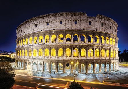 Colosseum by night fotobehang