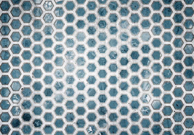 Abstract fotobehang Hexagon patroon