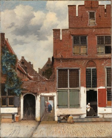 Het straatje van Vermeer fotobehang