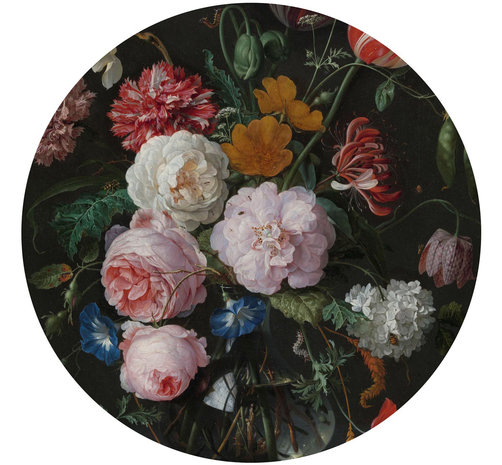 Behangcirkel Stilleven Bloemen De Heem