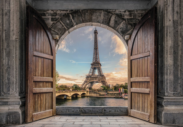Openslaande deuren fotobehang Parijs