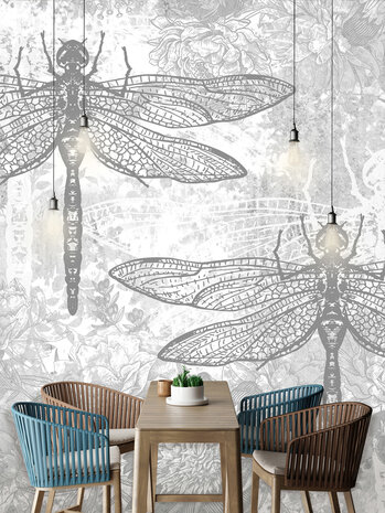 Dragonfly behang Libellen