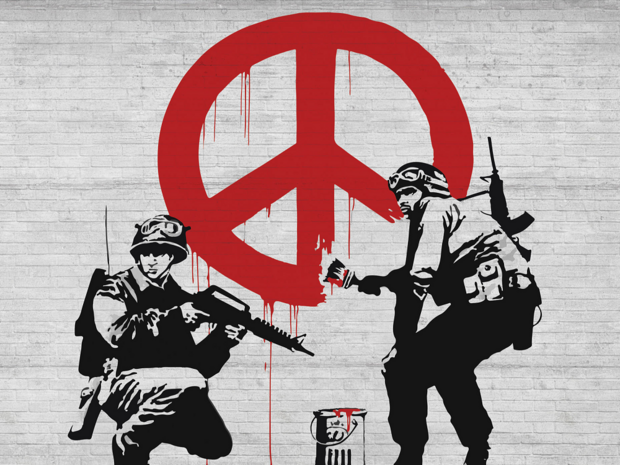 CND Soldiers fotobehang Banksy