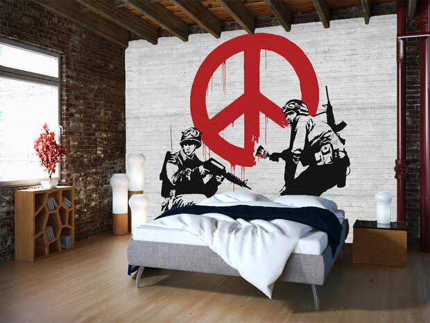 CND Soldiers fotobehang Banksy