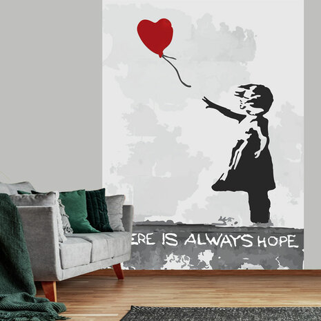 Balloon Girl fotobehang Banksy