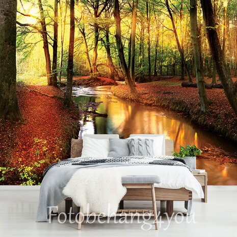 Bos fotobehang Bosbeek
