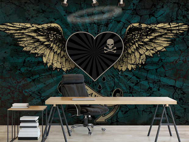 Alchemy Heart Dark Angel fotobehang groen